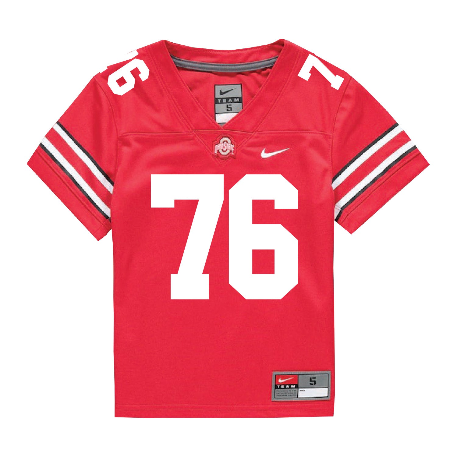 Ohio State Buckeyes Nike #76 Miles Walker Student Athlete Scarlet Football Jersey - In Scarlet - Front View