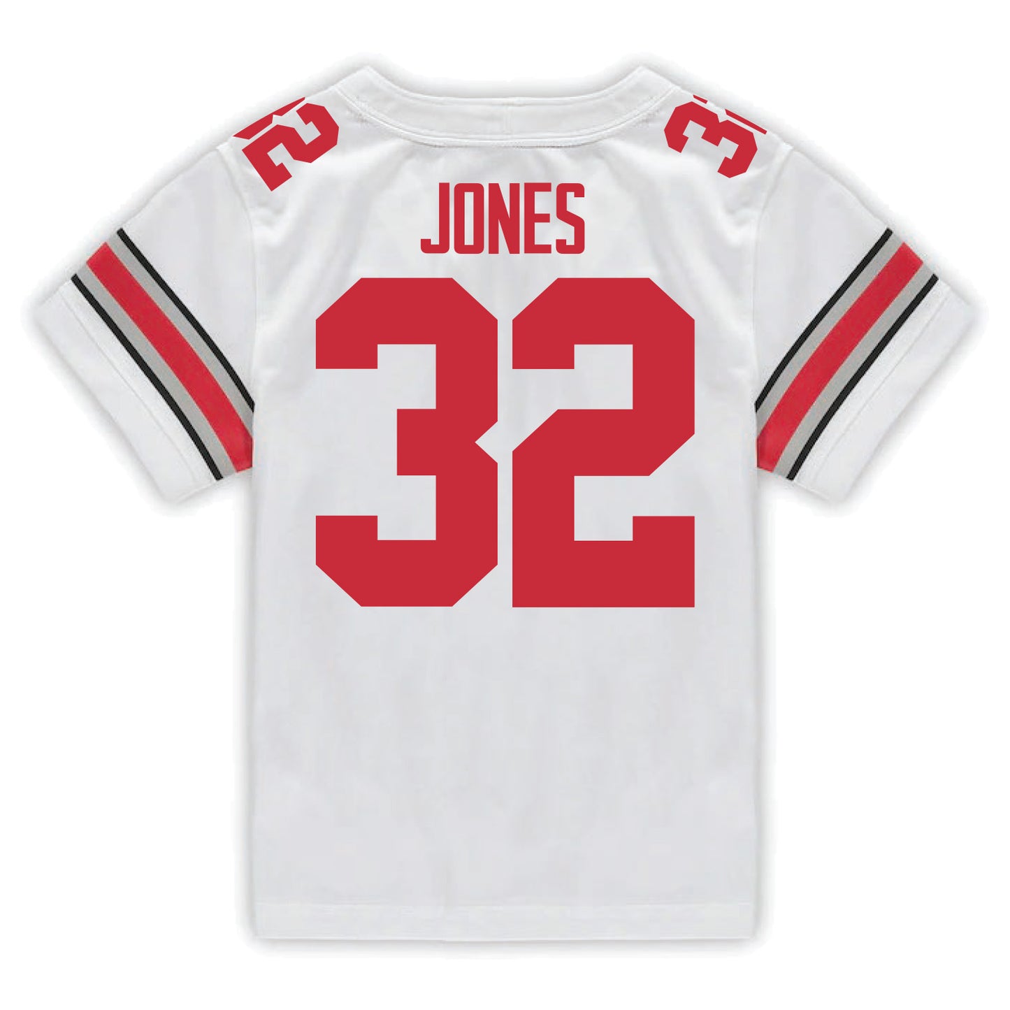 Ohio State Buckeyes Nike #32 Brenten Jones Student Athlete White Football Jersey - In White - Back View