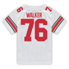 Ohio State Buckeyes Nike #76 Miles Walker Student Athlete White Football Jersey - In White - Back View