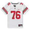 Ohio State Buckeyes Nike #76 Miles Walker Student Athlete White Football Jersey - In White - Front View