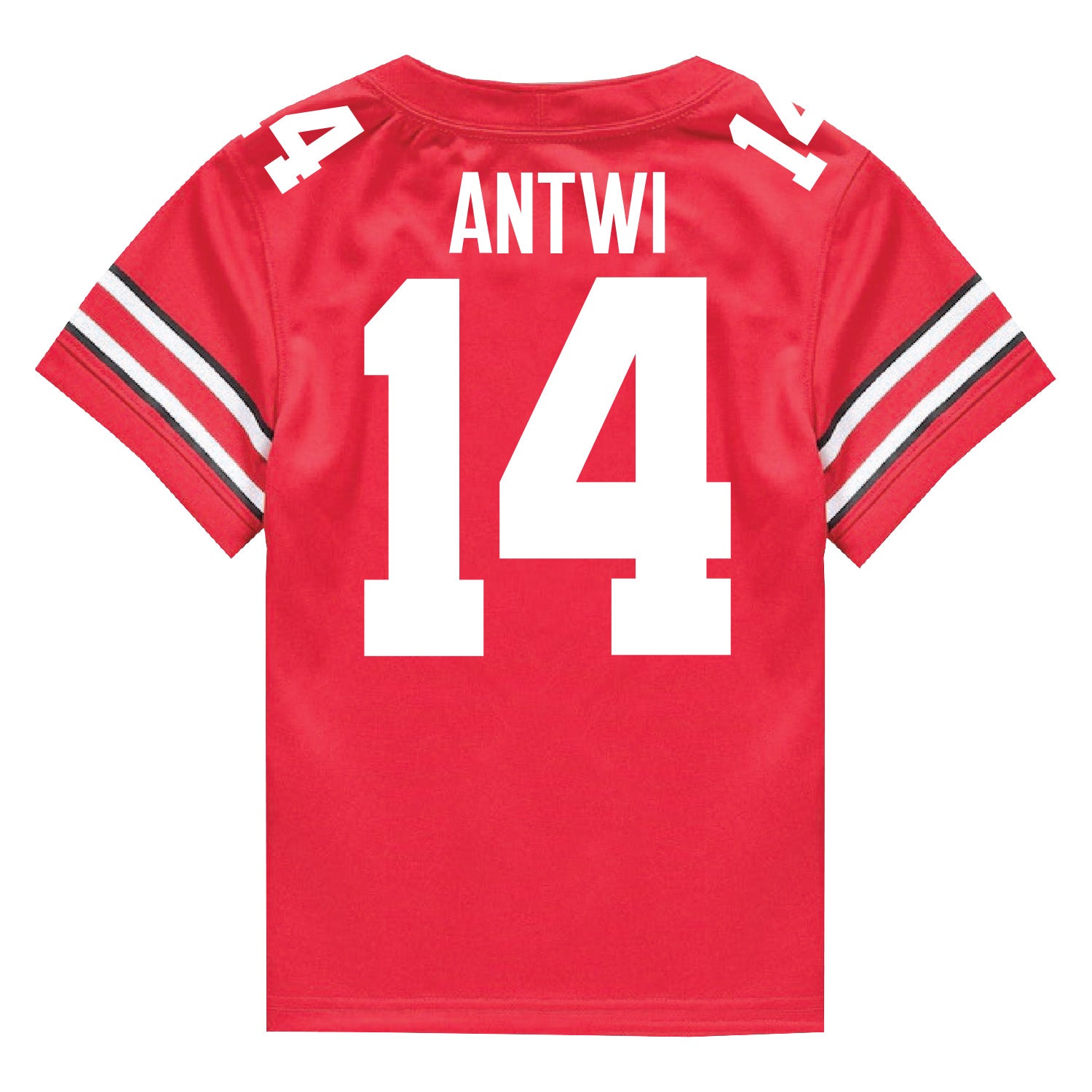 Ohio State Buckeyes Nike #14 Kojo Antwi Student Athlete Scarlet Football Jersey - In Scarlet - Back View