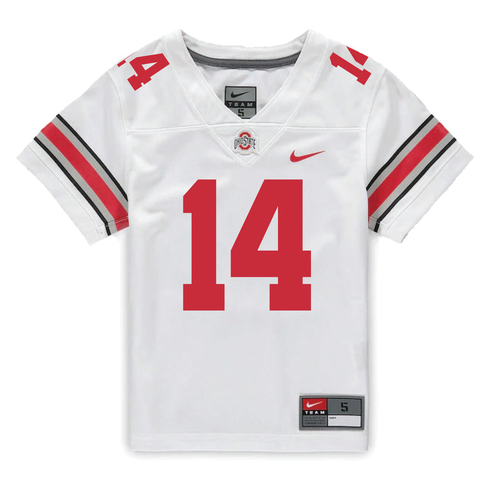 Ohio State Buckeyes Nike #17 Mitchell Melton Student Athlete White Football Jersey / 2X-Large