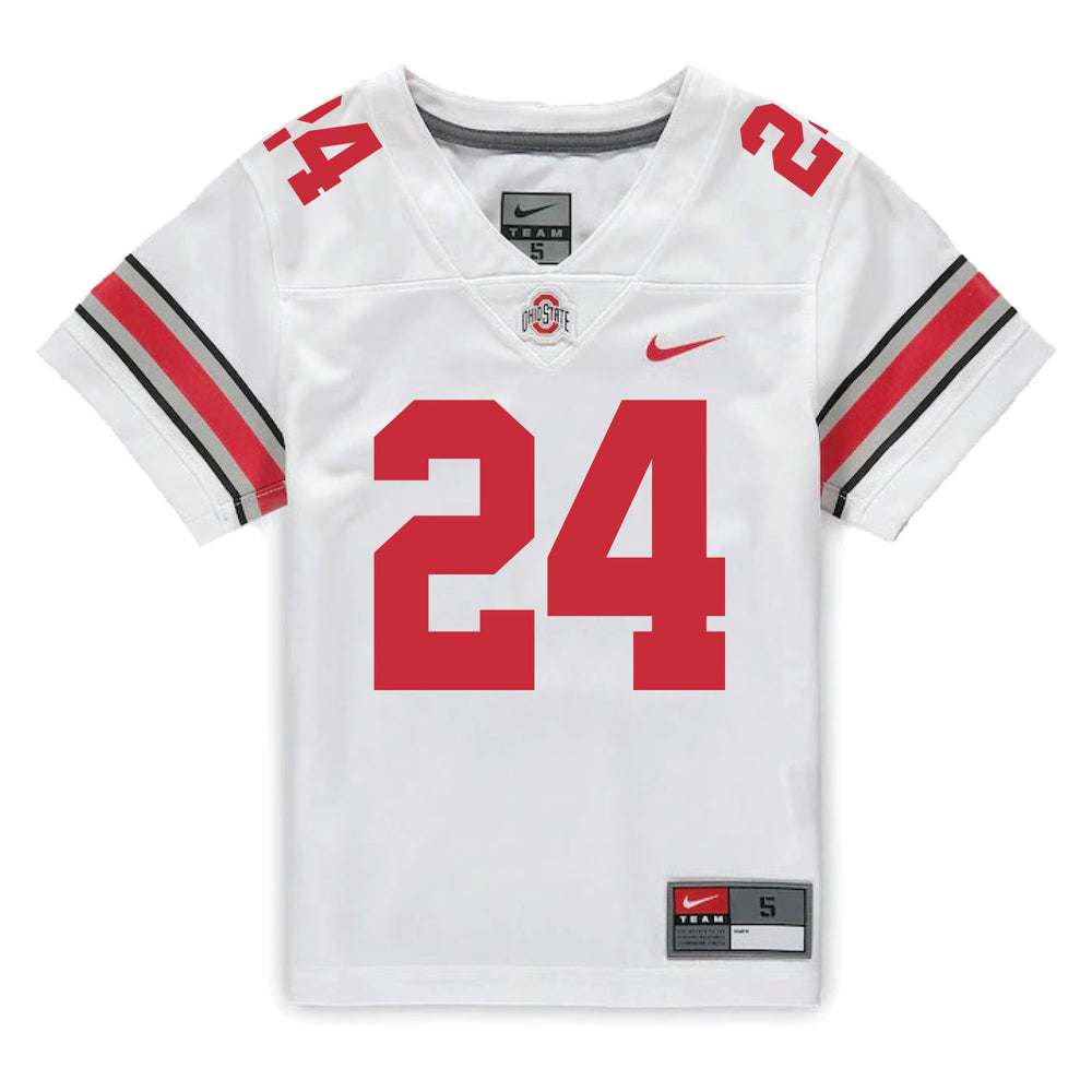 Ohio State Buckeyes Nike #28 Reid Carrico Student Athlete White Football Jersey / Large