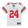 Ohio State Buckeyes Nike #24 Nolan Baudo Student Athlete White Football Jersey - In White - Front View
