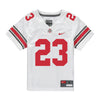 Ohio State Buckeyes Nike #23 Nolan Baudo Student Athlete White Football Jersey - Front View