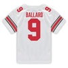 Ohio State Buckeyes Nike #9 Jayden Ballard Student Athlete White Football Jersey - In White - Back View