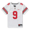 Ohio State Buckeyes Nike #9 Jayden Ballard Student Athlete White Football Jersey - In Scarlet - Front View