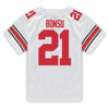 Ohio State Buckeyes Nike #21 Jayden Bonsu Student Athlete White Football Jersey - In White - Back View