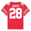 Ohio State Buckeyes Nike #28 TC Caffey Student Athlete Scarlet Football Jersey - In Scarlet - Back View