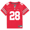 Ohio State Buckeyes Nike #28 TC Caffey Student Athlete Scarlet Football Jersey - In Scarlet - Front View