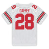 Ohio State Buckeyes Nike #28 TC Caffey Student Athlete White Football Jersey - In White - Back View