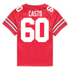 Ohio State Buckeyes Nike #60 Cade Casto Student Athlete Scarlet Football Jersey - In Scarlet - Back View