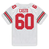 Ohio State Buckeyes Nike #60 Cade Casto Student Athlete White Football Jersey - In White - Back View