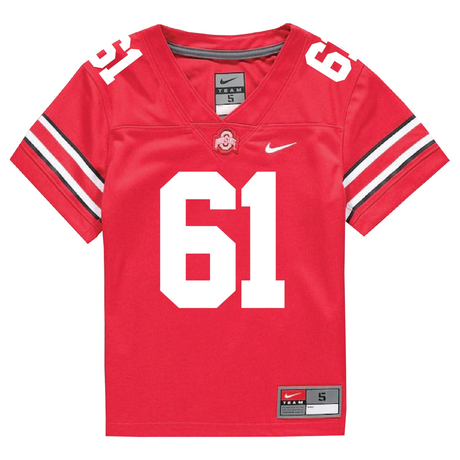 Ohio State Buckeyes Nike #61 Caden Davis Student Athlete Scarlet Football Jersey - In Scarlet - Front View