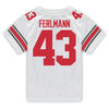 Ohio State Buckeyes Nike #43 John Ferlmann Student Athlete White Football Jersey - In White - Back View