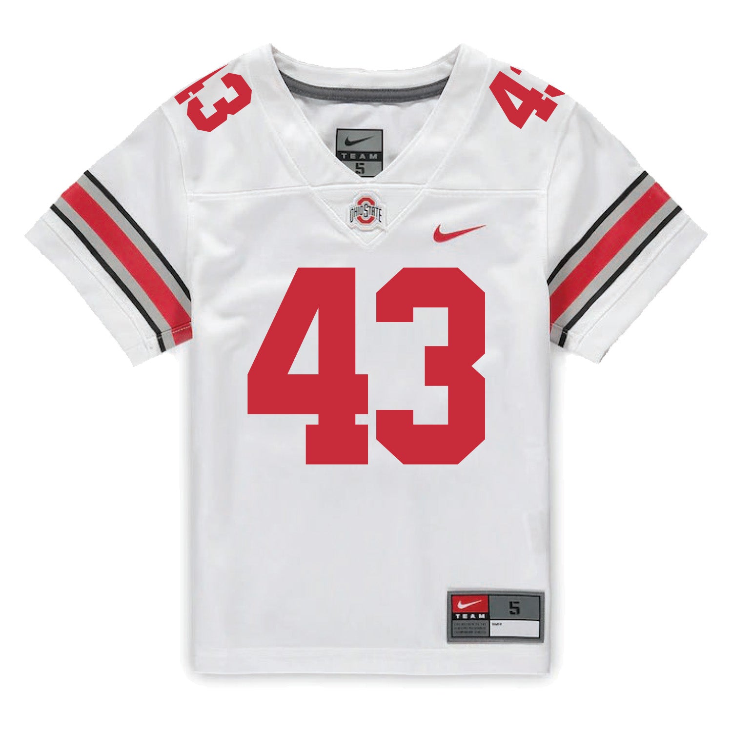 Ohio State Buckeyes Nike #43 John Ferlmann Student Athlete White Football Jersey - In White - Front View