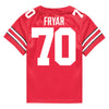 Ohio State Buckeyes Nike #70 Josh Fryar Student Athlete Scarlet Football Jersey - In Scarlet - Back View