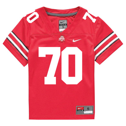 Ohio State Buckeyes Nike #70 Josh Fryar Student Athlete Scarlet Football Jersey - In Scarlet - Front View