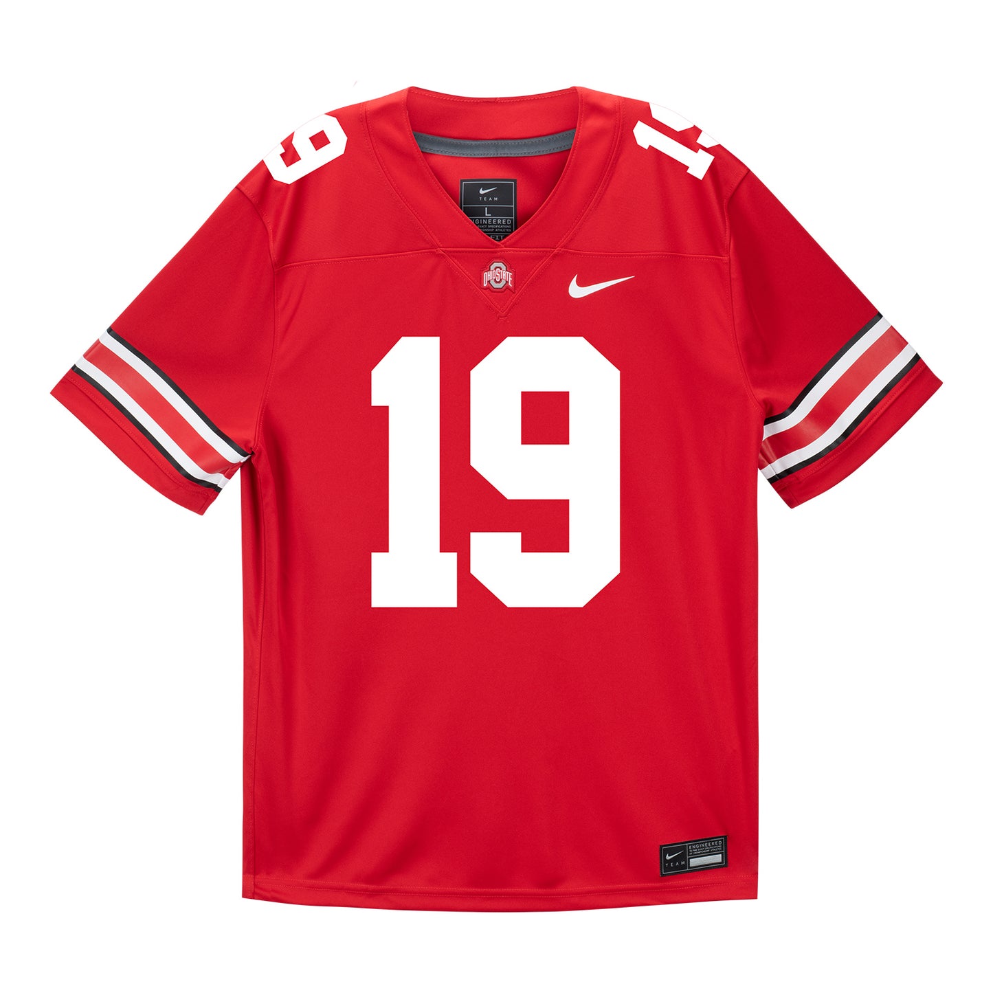 Ohio State Buckeyes #19 Jordyn Woods Student Athlete Football Jersey In Scarlet - Front View