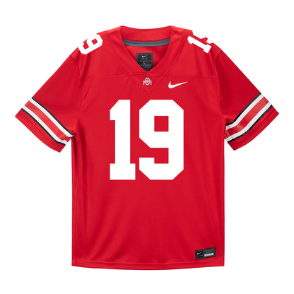 Ohio State Buckeyes #19 Jordyn Woods Student Athlete Football Jersey In Scarlet - Front View