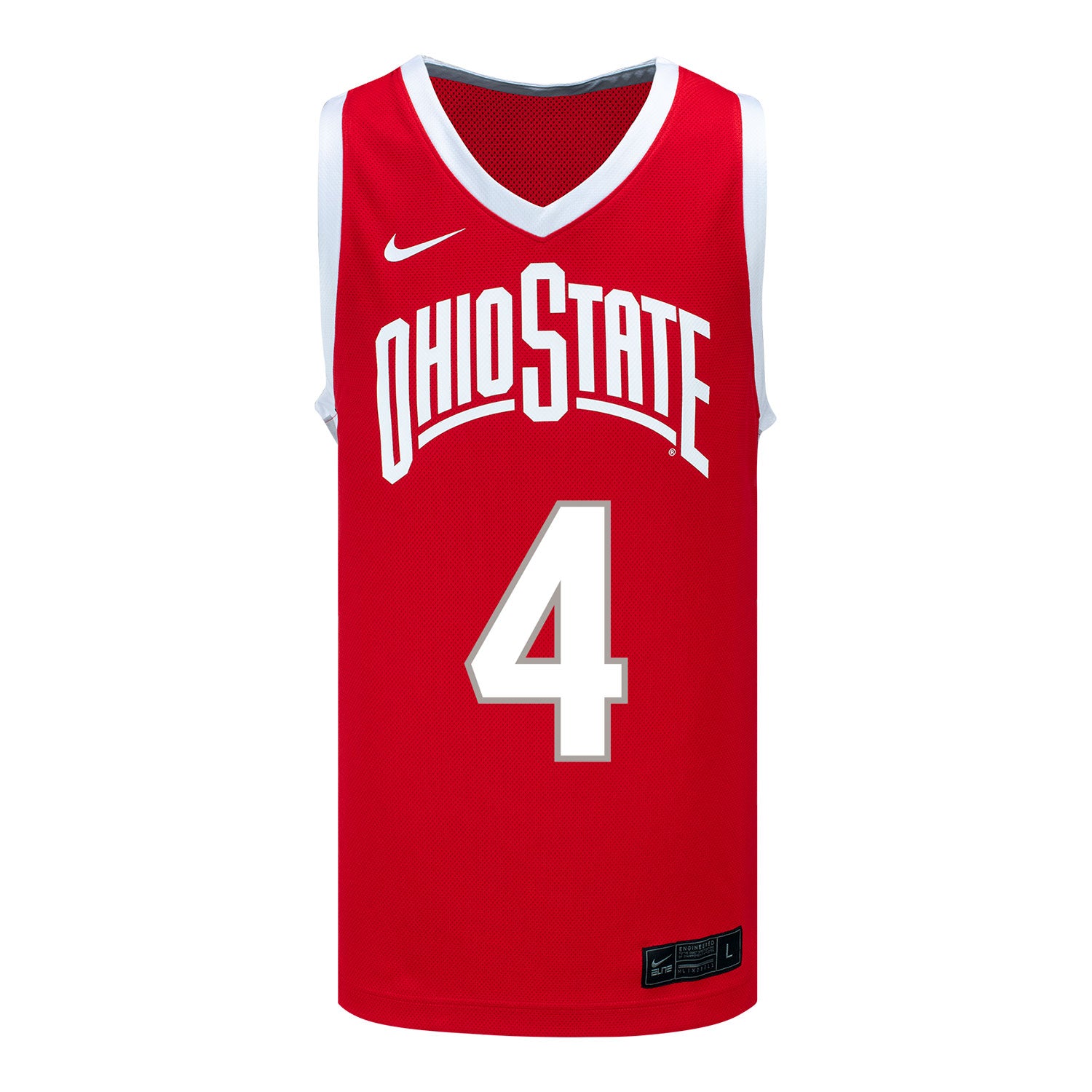 Ohio State Buckeyes #4 Gabe Cupps Student Athlete Basketball Jersey In Scarlet - Front View