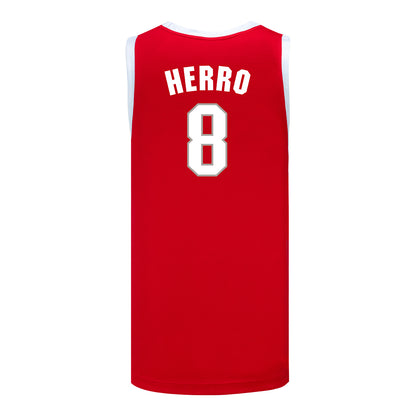 Ohio State Buckeyes #8 Myles Herro Student Athlete Basketball Jersey - Back View