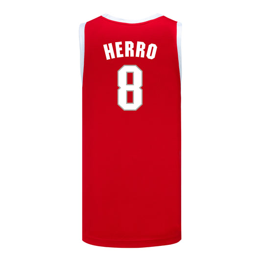 Ohio State Buckeyes #8 Myles Herro Student Athlete Basketball Jersey - Back View