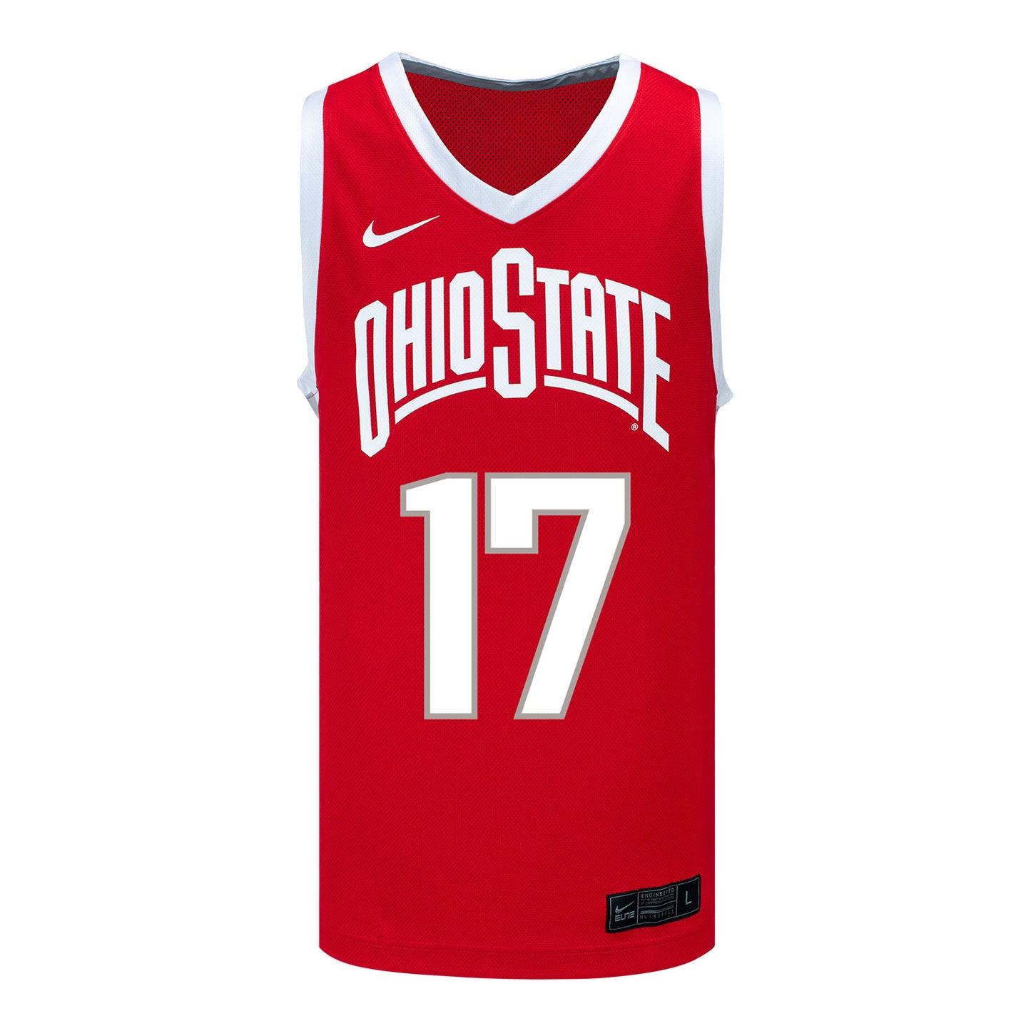Ohio State Buckeyes #17 Josh Ojianwuna Student Athlete Basketball Jersey In Scarlet - Front View