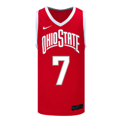 Ohio State Buckeyes Nike Basketball Student Athlete #7 Ivan Njegovan Scarlet Jersey In Scarlet - Front View