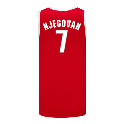 Ohio State Buckeyes Nike Basketball Student Athlete #7 Ivan Njegovan Scarlet Jersey - Back View
