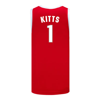 Ohio State Buckeyes Nike Women's Basketball Student Athlete #1 Kylee Kitts Scarlet Jersey - Back View