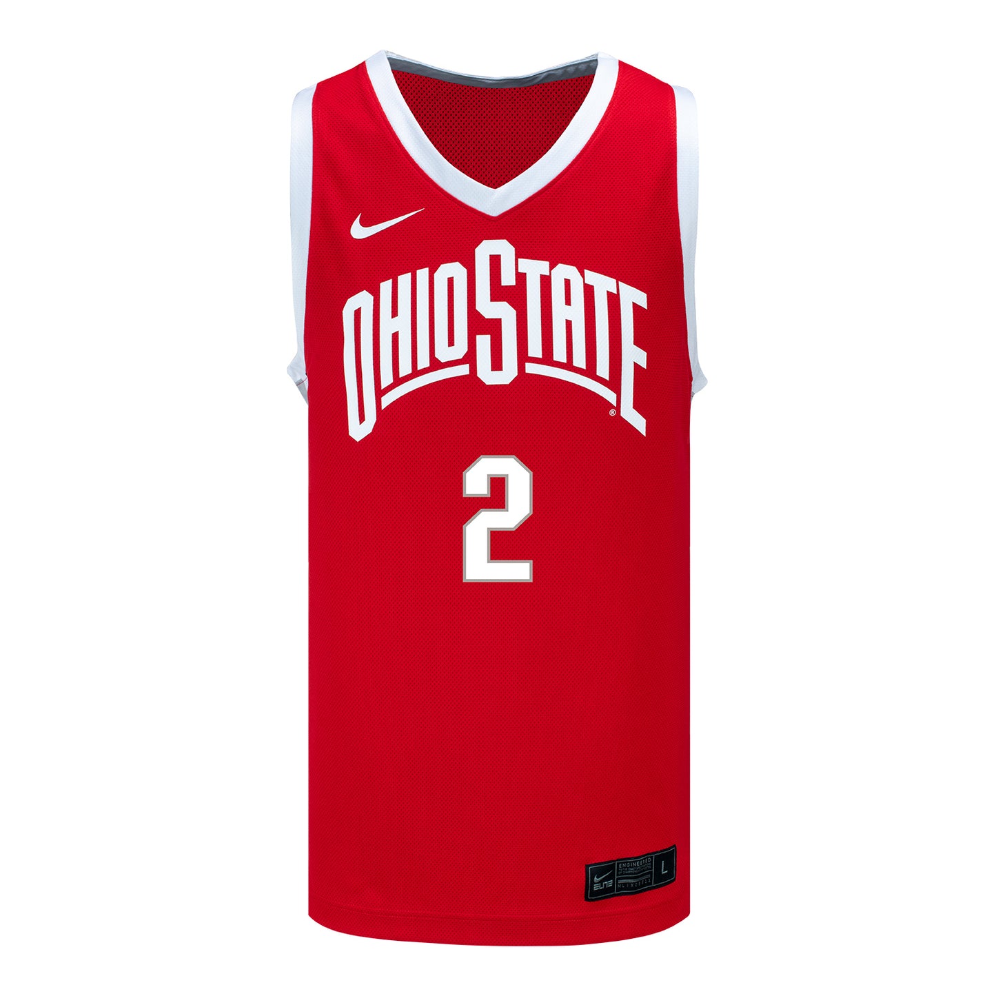 Ohio State Buckeyes Nike Women's Basketball Student Athlete #2 Chance Gray Scarlet Jersey - Front View