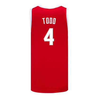 Ohio State Buckeyes Nike Women's Basketball Student Athlete #4 Tyana Todd Scarlet Jersey - Back View