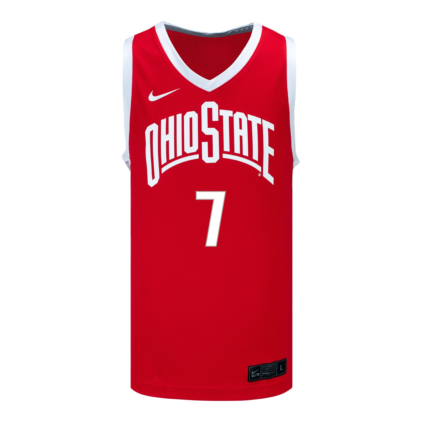 Ohio State Buckeyes Nike Women's Basketball Student Athlete #7 Daria Biriuk Scarlet Jersey - Front View