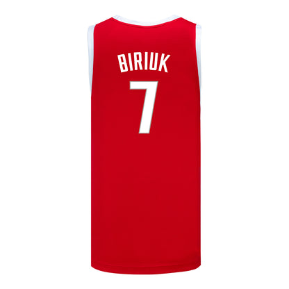 Ohio State Buckeyes Nike Women's Basketball Student Athlete #7 Daria Biriuk Scarlet Jersey - Back View