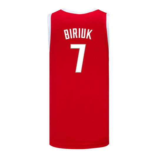 Ohio State Buckeyes Nike Women's Basketball Student Athlete #7 Daria Biriuk Scarlet Jersey - Back View