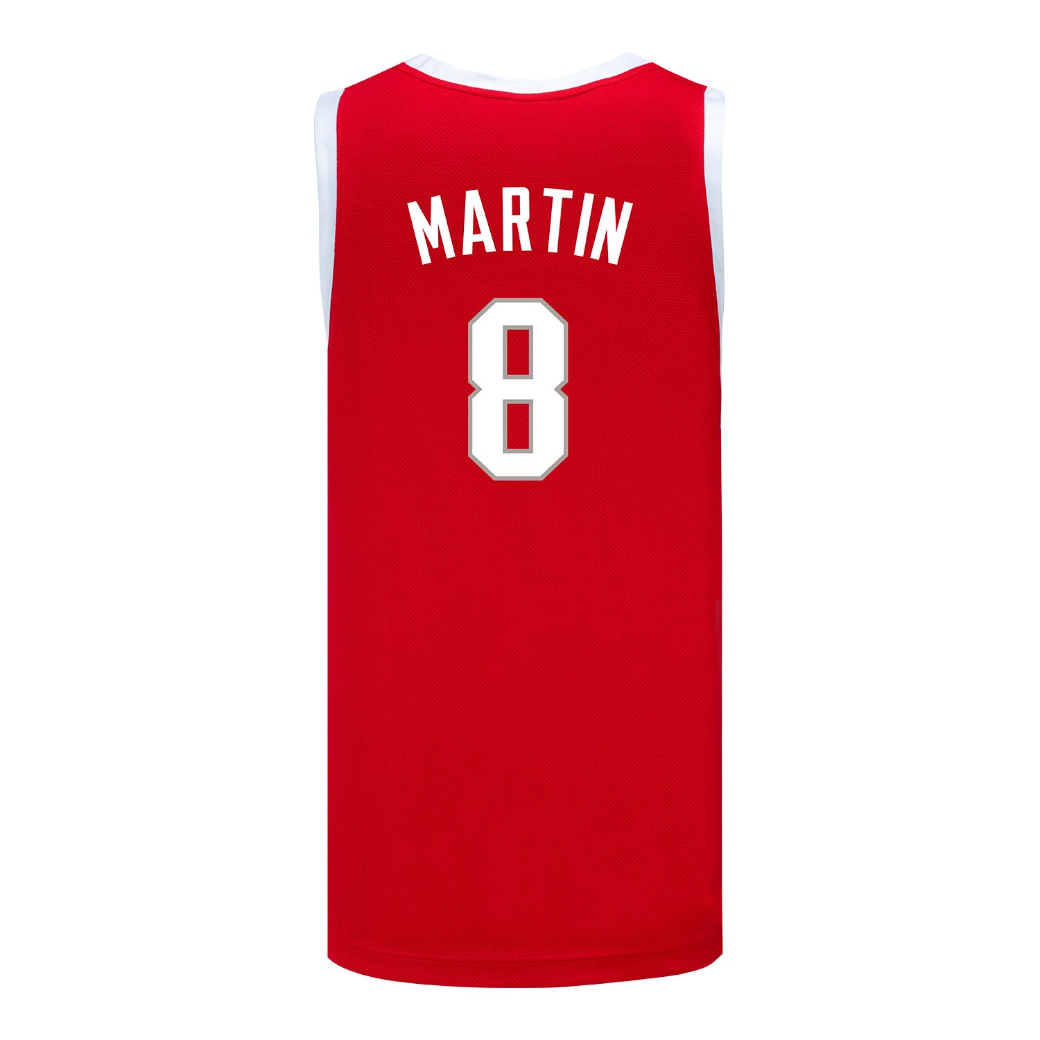 Ohio State Buckeyes Nike Women's Basketball Student Athlete #8 Bryn Martin Scarlet Jersey - Back View