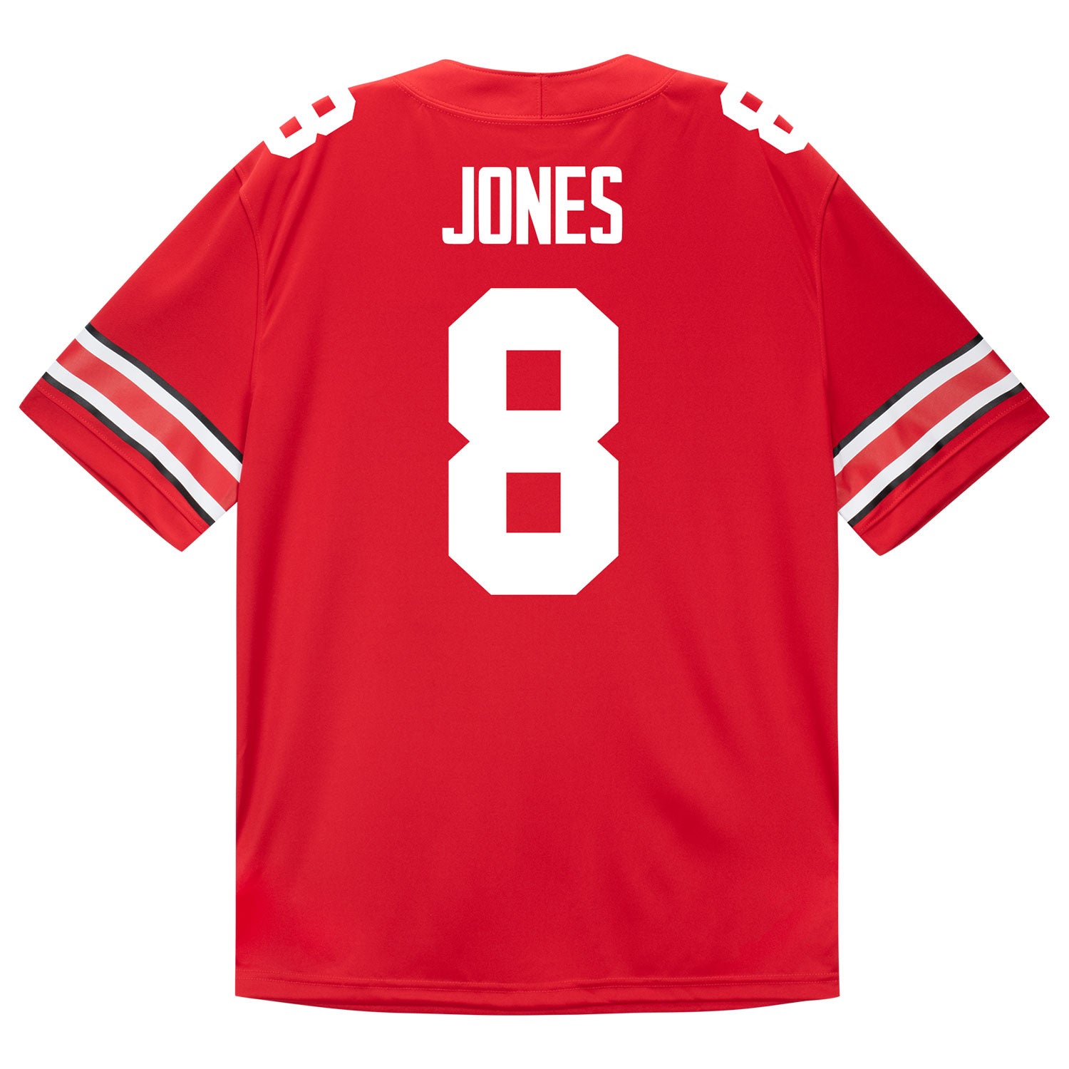 Ohio State Buckeyes Nike #8 De'Zie Jones Student Athlete Scarlet Football Jersey In Scarlet - Back View