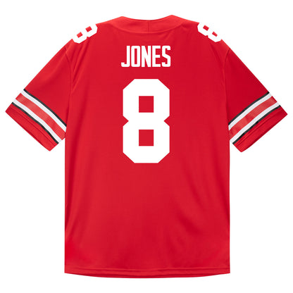 Ohio State Buckeyes Nike #8 De'Zie Jones Student Athlete Scarlet Football Jersey In Scarlet - Back View