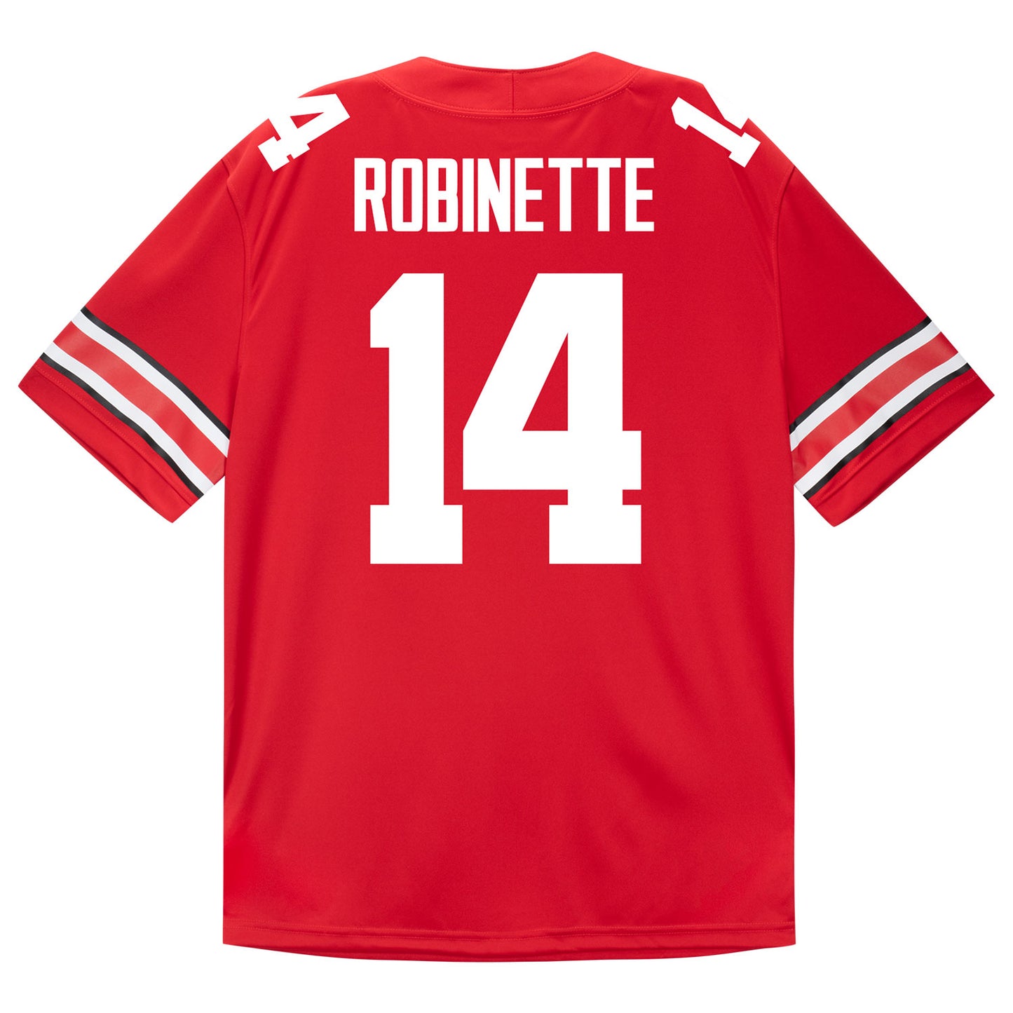 Ohio State Buckeyes Nike #14 Trey Robinette Student Athlete Scarlet Football Jersey - Back View