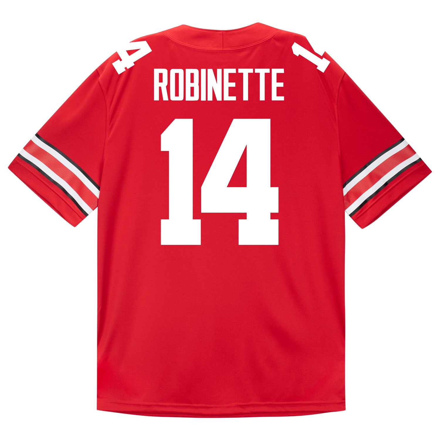 Ohio State Buckeyes Nike #14 Trey Robinette Student Athlete Scarlet Football Jersey - Back View