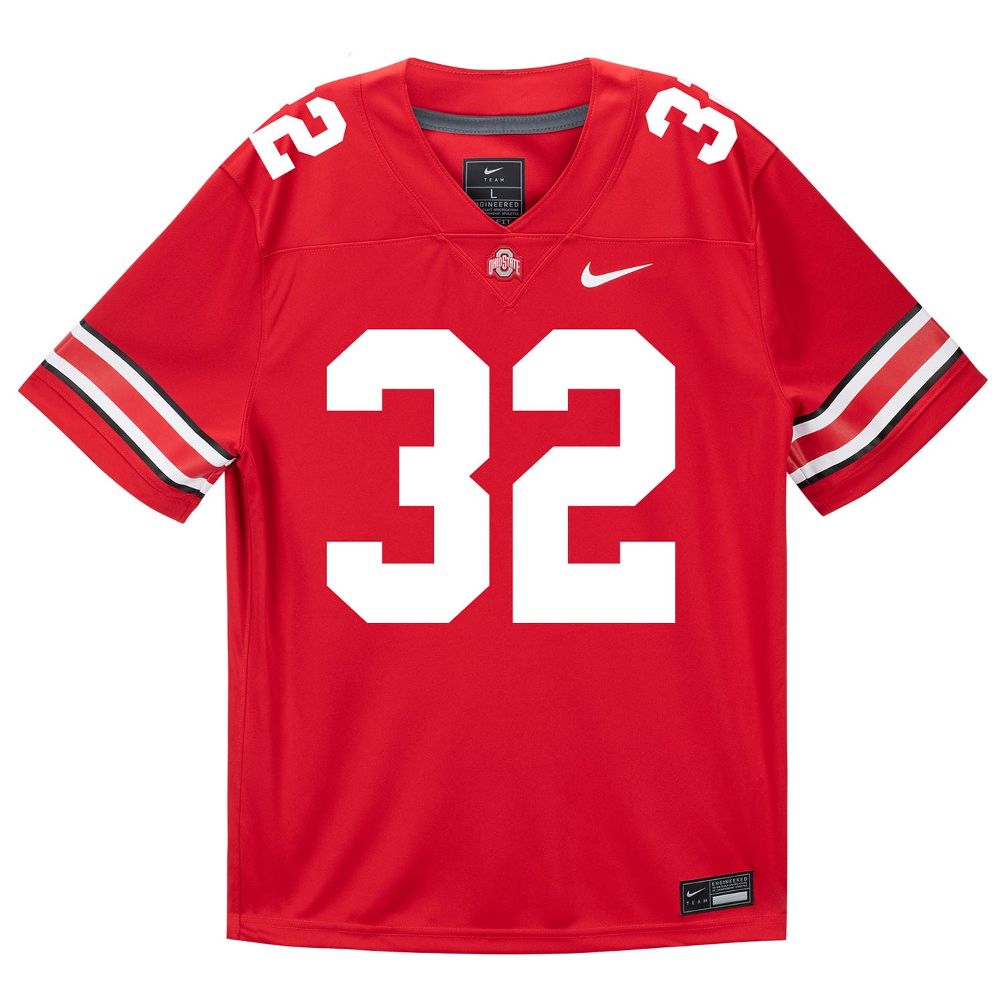 Ohio State Buckeyes Nike #32 JJ Sebert Student Athlete Scarlet Football Jersey - Front View