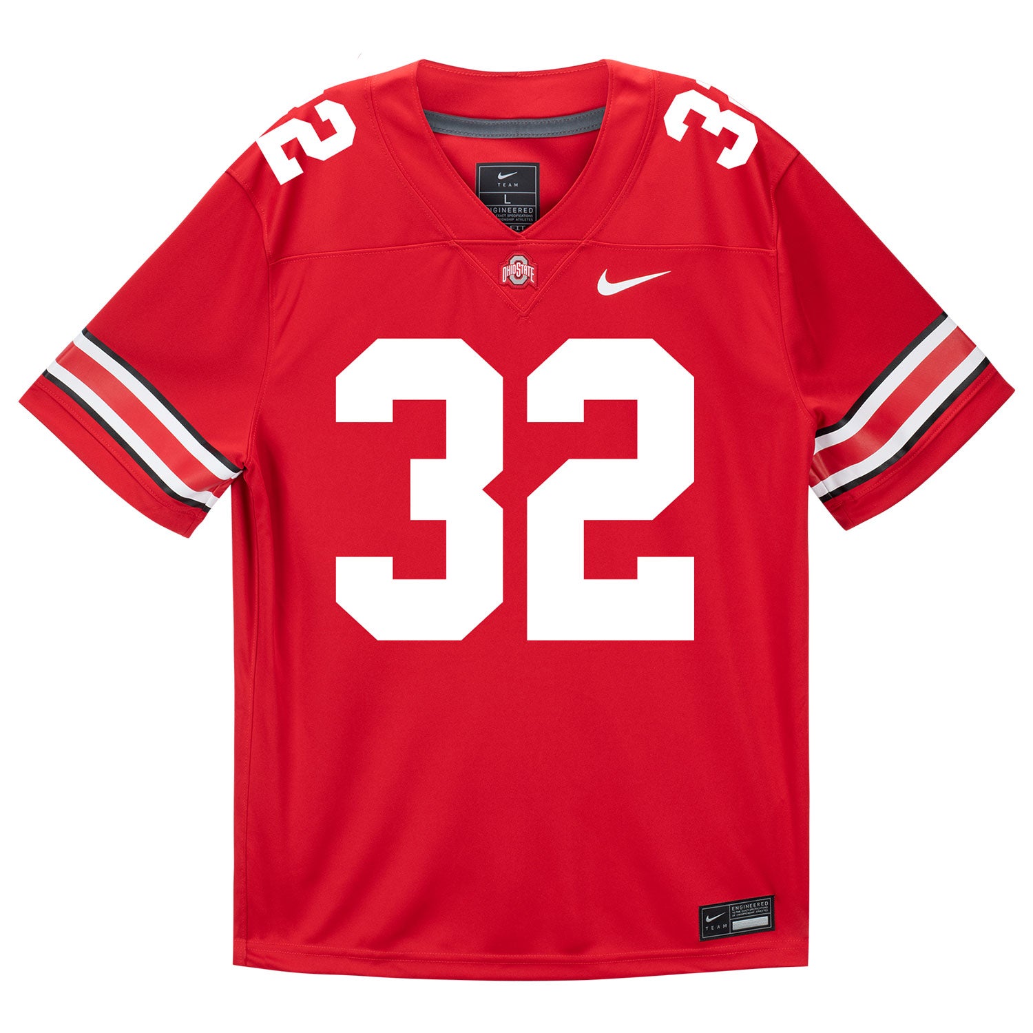 Ohio State Buckeyes Nike #32 JJ Sebert Student Athlete Scarlet Football Jersey - Front View