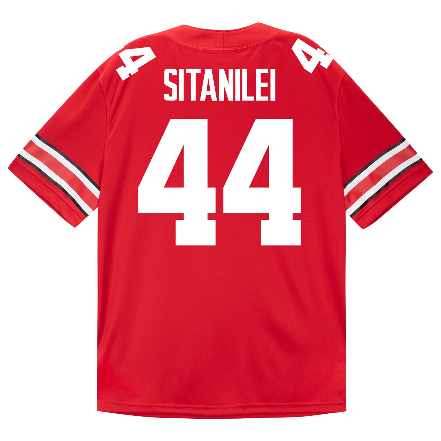 Ohio State Buckeyes Nike #44 Epi Sitanilei Student Athlete Scarlet Football Jersey - Back View