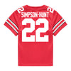 Ohio State Buckeyes Nike #22 Calvin Simpson-Hunt Student Athlete Scarlet Football Jersey - Back View