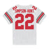 Ohio State Buckeyes Nike #22 Calvin Simpson-Hunt Student Athlete White Football Jersey - Back View