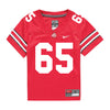 Ohio State Buckeyes Nike #65 Zen Michalski Student Athlete Scarlet Football Jersey - Front View