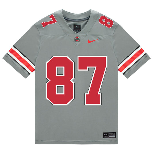 Ohio State Buckeyes Nike #87 Brody Lennon Student Athlete Gray Football Jersey