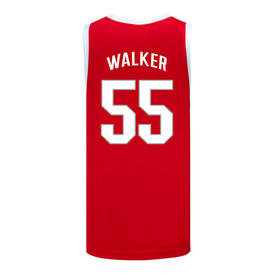 Ohio State Buckeyes Nike Women's Basketball Student Athlete #55 Eboni Walker Scarlet Jersey - Back View