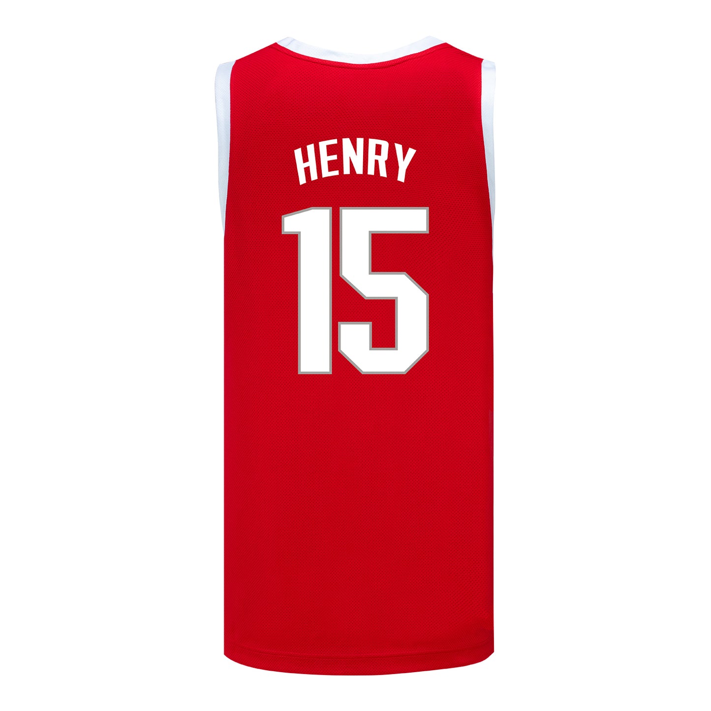 Ohio State Buckeyes Nike Women's Basketball Student Athlete #15 Seini Henry Scarlet Jersey - Back View